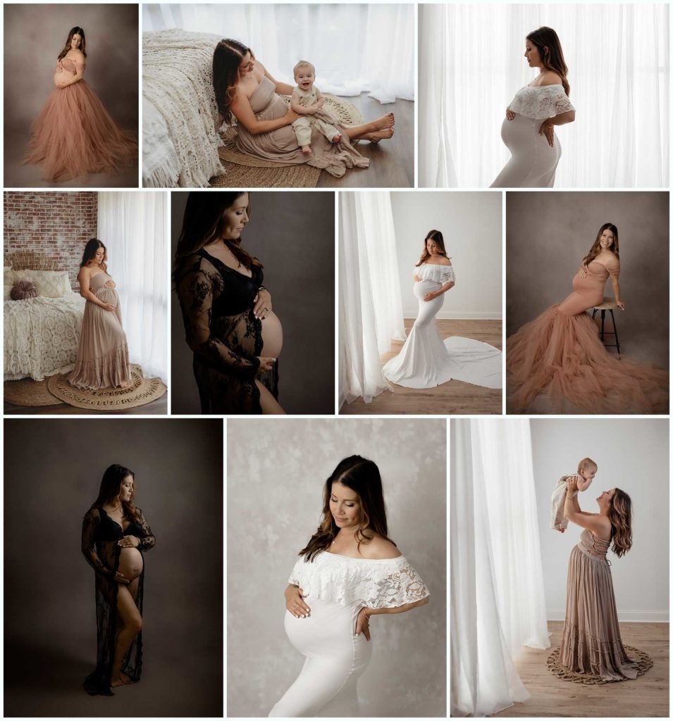 studio maternity session- fine art, boudoir, intimate maternity photos.