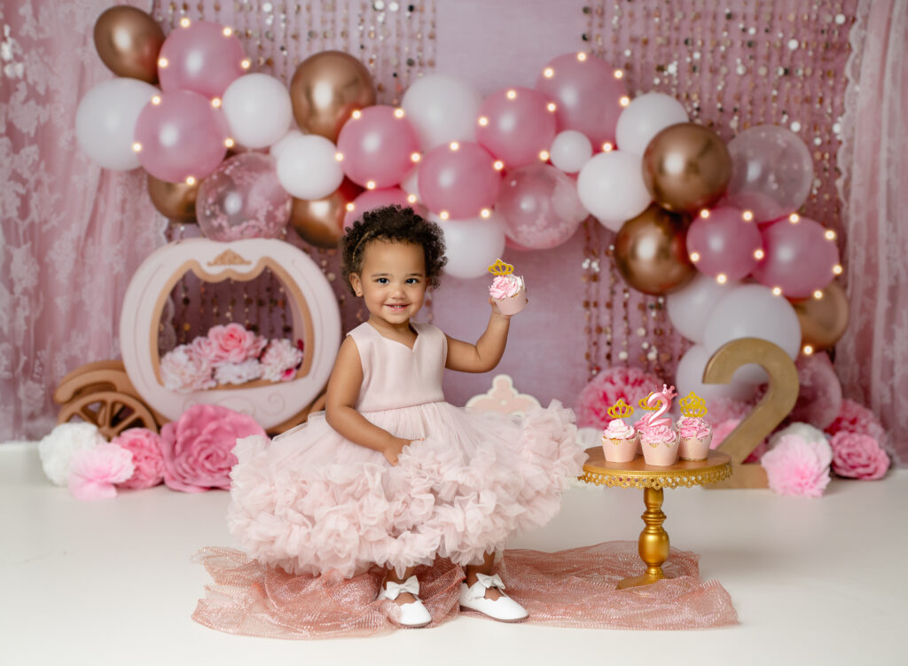 princess 1st birthday photoshoot