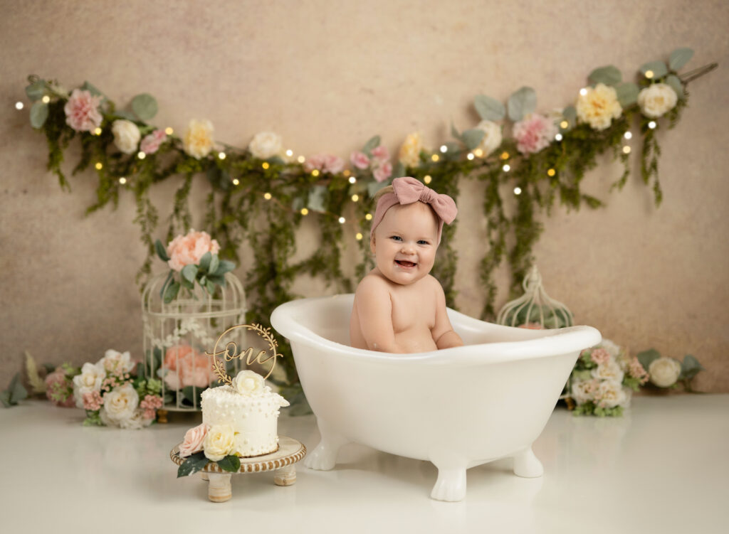 baby milk bath photshoot