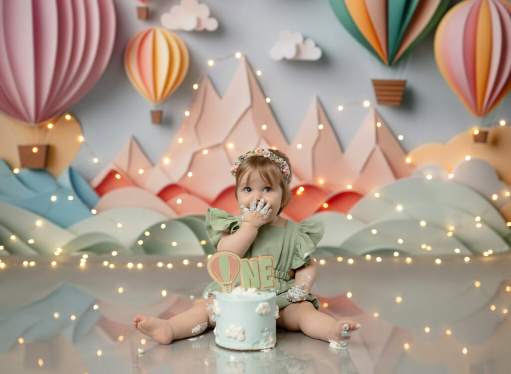 Travel cake smash set by Jenni Nikki Photography cake smash photographer in Atlanta.