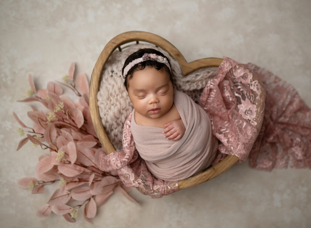 studio newborn family photos